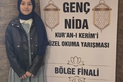 Kur’an-ı Kerim’i Güzel Okuma Yarışmasında bölge birincisi oldu