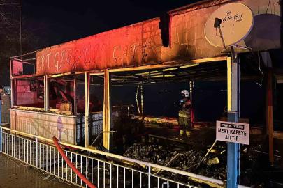 Kurşunlu Sahili’nde gece yarısı yangın paniği