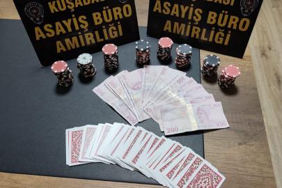 Kuşadası’nda ’kumar’ baskını