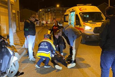 Motosiklet ile otomobil çarpıştı: 1 yaralı