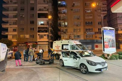 Muratpaşa’da otomobil ile motosiklet çarpıştı: 1 yaralı