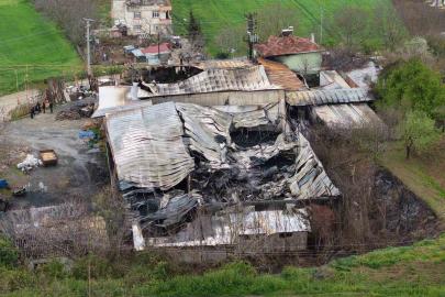 Muz deposundaki yangının zararı gün ağarınca ortaya çıktı