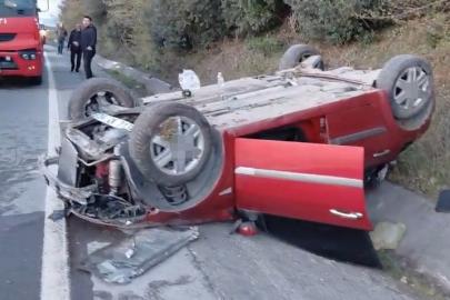 Orman Bölge Müdürlüğü görevlilerini taşıyan araç takla attı: 3 yaralı