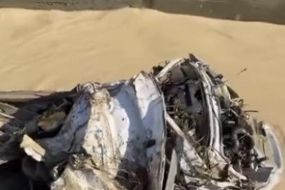 Osmaniye’de selde kaybolan minibüs bulundu, geriye hurda kaldı