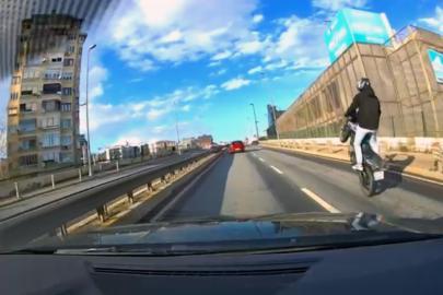 Pendik’te trafikte akrobatik hareket yapan motosiklet sürücüsüne 46 bin TL ceza