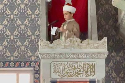 Rize’de 13 yaşındaki öğrenciden cuma hutbesi