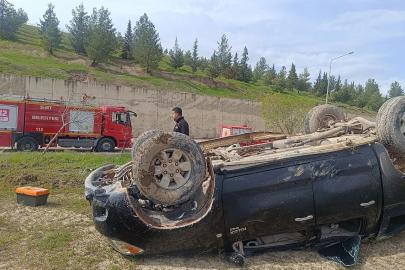 Siirt’te kontrolden çıkan araç takla attı: 1 yaralı