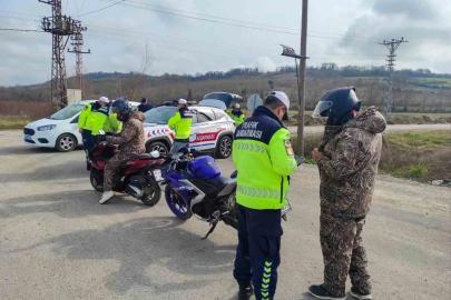Sinop’ta motosiklet sürücülerine sıkı denetim