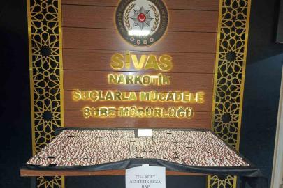Sivas’ta binlerce uyuşturucu hap ele geçirildi