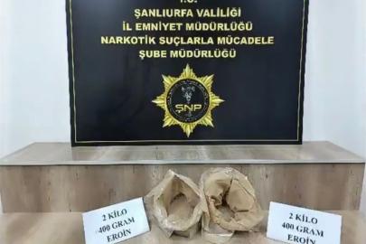 Siverek’te 2 kilo 400 gram eroin ele geçirildi