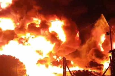 Sulama boruları alevlere teslim oldu