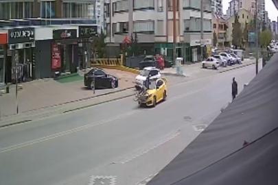 Taksi bisikletle çarpıştı: 1 yaralı