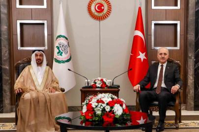 TBMM Başkanı Kurtulmuş, Arap Parlamentosu Başkanı Alyammahi ile görüştü