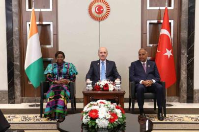 TBMM Başkanı Kurtulmuş, Fildişi Sahili Senatosu Başkanı Camara ve Ulusal Meclisi Başkanı Achi ile görüştü