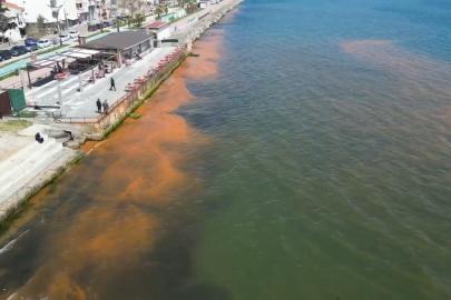 Tekirdağ’da sahil turuncuya büründü