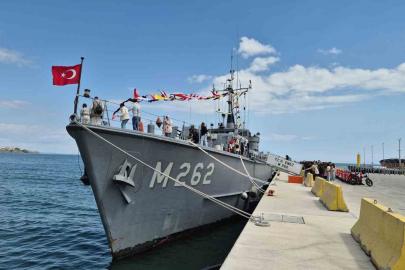 Tekirdağ’da savaş gemisi ziyarete açıldı
