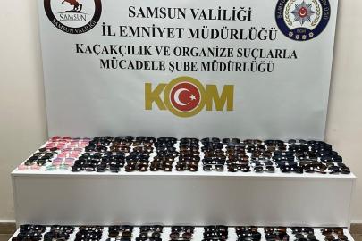 Tekkeköy’de kaçak gözlük operasyonu