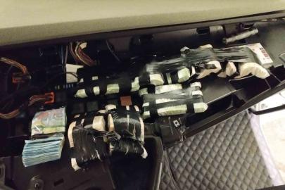 Tırın gösterge paneline gizlenen 101 bin 900 euro komşuya kaldı