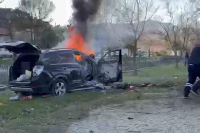 Tokat’ta ağaca çarpan cip yandı: 1 ölü, 2 yaralı