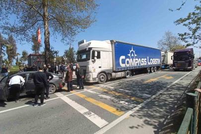 Trabzon’da zincirleme kaza ucuz atlatıldı