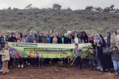 Turgutlulu minikler 250 fidanı toprakla buluşturdu