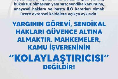 Türk Eğitim-Sen Genel Başkanı Geylan: "Mahkemeler, kamu işvereninin kolaylaştırıcısı değildir"
