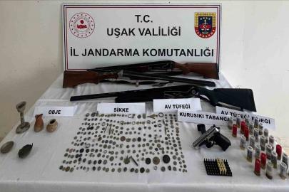 Uşak’ta 284 adet sikke ele geçirildi