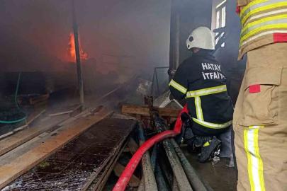 Yayladağı’nda müstakile evden alevler yükseldi