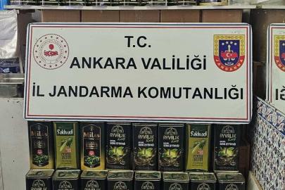 Ankara’da bir buçuk ton kaçak zeytinyağı ele geçirildi
