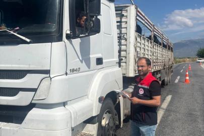 Aydın’da kurbanlık nakil yol kontrolleri yapıldı