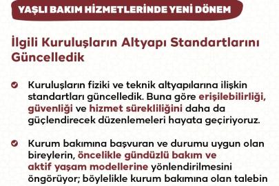 Bakanlıktan huzurevlerine yönelik yeni düzenleme