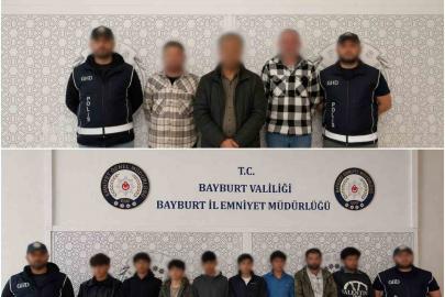 Bayburt’ta 8 düzensiz göçmen yakalandı