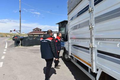 Bayburt’ta bayram öncesi hayvan sevkiyatlarına sıkı denetim