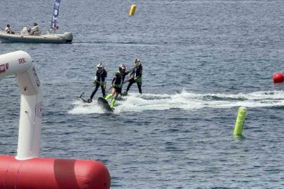 Bodrum’da su üstünde adrenalin fırtınası
