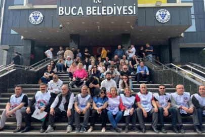 Buca Belediyesinde memur eylemi sürüyor: Tam gün iş bıraktılar