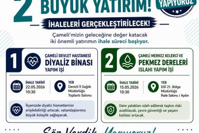 Çameli’de sağlık ve çevreye iki dev yatırım için ihale süreci başlıyor