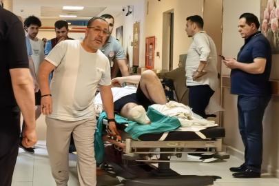Çim biçerken parmaklarını biçti