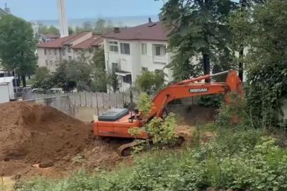 Düzce’de inşaat alanında toprak kaydı, bina sakinleri sokağa döküldü
