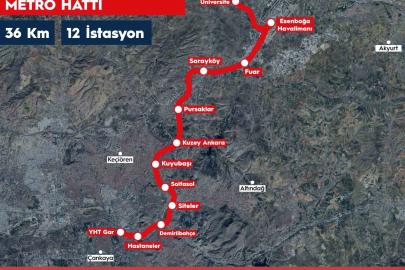 Esenboğa Havalimanı Metrosu’nun yapım ihalesi 30 Haziran’da gerçekleştirilecek