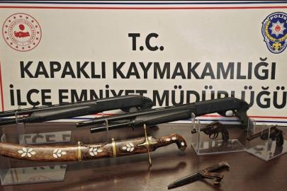Kapaklı’da tarihi silahlar ele geçirildi