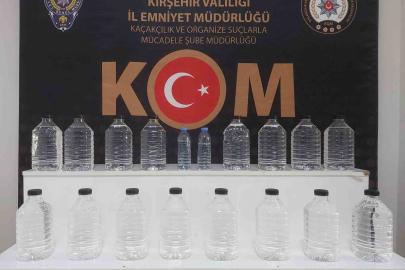 Kırşehir’de kaçak içki ve etil alkol ele geçirildi