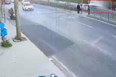 Küçükçekmece’de genç mühendisin hayatını kaybettiği kazanın güvenlik kamerası görüntüleri ortaya çıktı