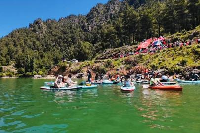 Maviyle yeşilin buluştuğu Burdur’da doğa ve su sporları etkinliği