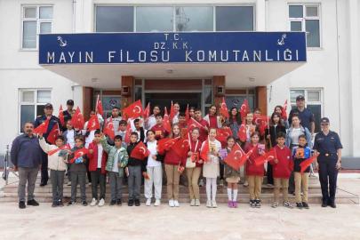Mayın Filosu Komutanlığı kapılarını ortaokul öğrencilerine açtı