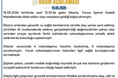 Mersin Valiliği’nden kanlı saldırı açıklaması
