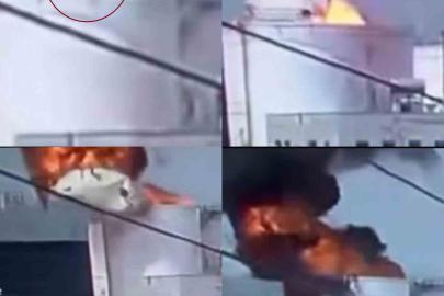 Mersin’de bir işçinin hayatını kaybettiği patlama anı kamerada