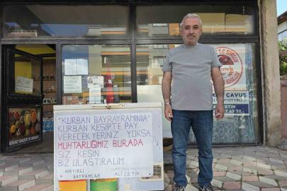 Muhtar Çetin, hayırseverler ve ihtiyaç sahipleri arasında köprü oldu