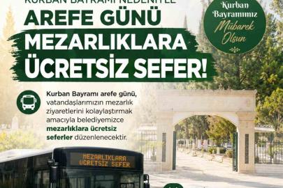 Nazilli Belediyesi’nden Kurban Bayramı öncesi mezarlıklara ücretsiz servis hizmeti