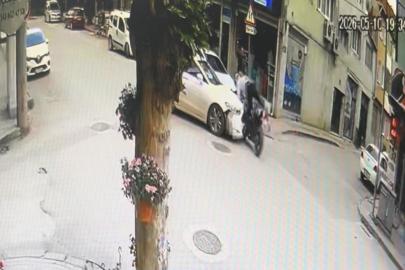 Otomobil ile motosiklet kafa kafaya çarpıştı: 1 yaralı