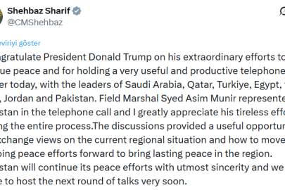 Pakistan Başbakanı Şerif, Trump’ı barış çabaları nedeniyle tebrik etti